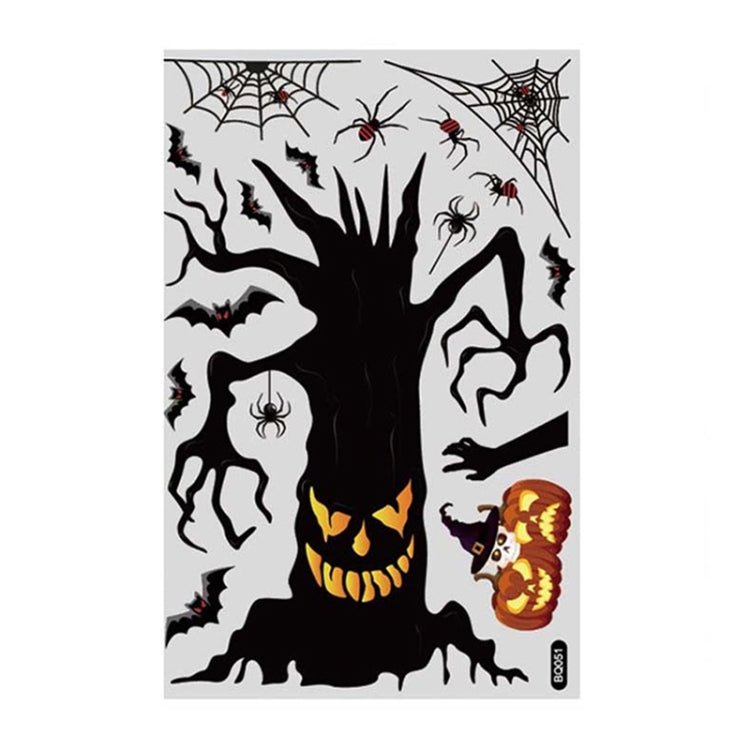 Halloween Decoration Static Wall Stickers, BQ041 Death, BQ042 Mummy, BQ043 Zombie, BQ044 Vampire, BQ045 Lying Window Pumpkin, BQ046 Pumpkin, BQ047 Ghost, BQ048 Mummy, BQ049 Bat, BQ050 Ghost House, BQ051 Tree, BQ052 Scarecrow