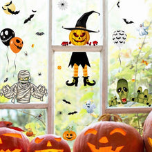 Load image into Gallery viewer, Halloween Decoration Static Wall Stickers, BQ041 Death, BQ042 Mummy, BQ043 Zombie, BQ044 Vampire, BQ045 Lying Window Pumpkin, BQ046 Pumpkin, BQ047 Ghost, BQ048 Mummy, BQ049 Bat, BQ050 Ghost House, BQ051 Tree, BQ052 Scarecrow