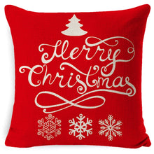Load image into Gallery viewer, Christmas Linen Red Hug Pillowcase Without Pillow Core, 45 x 45cm