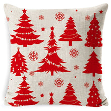 Load image into Gallery viewer, Christmas Linen Red Hug Pillowcase Without Pillow Core, 45 x 45cm