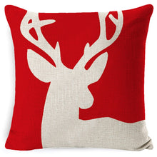 Load image into Gallery viewer, Christmas Linen Red Hug Pillowcase Without Pillow Core, 45 x 45cm