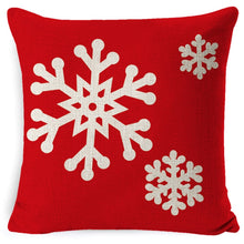 Load image into Gallery viewer, Christmas Linen Red Hug Pillowcase Without Pillow Core, 45 x 45cm