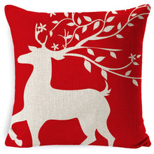 Load image into Gallery viewer, Christmas Linen Red Hug Pillowcase Without Pillow Core, 45 x 45cm