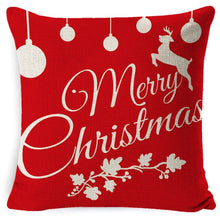 Load image into Gallery viewer, Christmas Linen Red Hug Pillowcase Without Pillow Core, 45 x 45cm