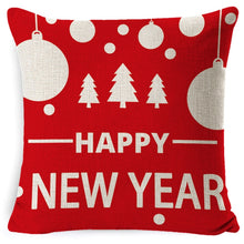 Load image into Gallery viewer, Christmas Linen Red Hug Pillowcase Without Pillow Core, 45 x 45cm