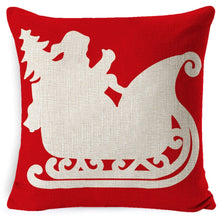 Load image into Gallery viewer, Christmas Linen Red Hug Pillowcase Without Pillow Core, 45 x 45cm