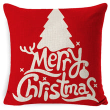 Load image into Gallery viewer, Christmas Linen Red Hug Pillowcase Without Pillow Core, 45 x 45cm