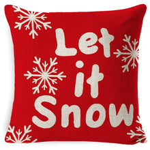 Load image into Gallery viewer, Christmas Linen Red Hug Pillowcase Without Pillow Core, 45 x 45cm
