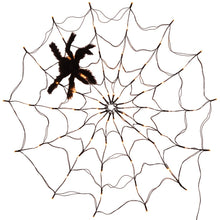 Load image into Gallery viewer, LED Spider Web Lamp with Remote Control Halloween Atmosphere Decoration Props, Power:, USB-in, Battery Box