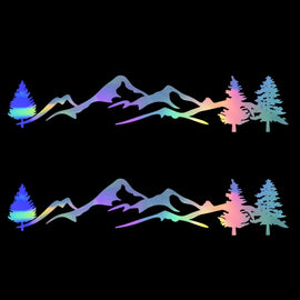 2 PCS D-791 Mountain Forest Car Sticker SUV Off-Road Vehicle Body Sticker Rear Windshield Car Sticker