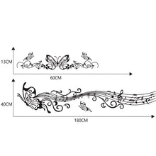 Load image into Gallery viewer, D-347 Butterfly Note Car Sticker Sheet Music Waist Line Body Sticker, D-347