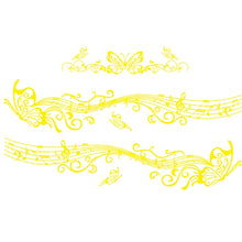 Load image into Gallery viewer, D-347 Butterfly Note Car Sticker Sheet Music Waist Line Body Sticker, D-347