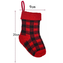 Load image into Gallery viewer, Knitted Christmas Stocking Decoration Pendant Child Acrylic Candy Gift Bag, Red, Green, White