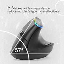 Load image into Gallery viewer, DELUX M618C 6 Keys 1600 DPI RGB Vertical Wireless Bluetooth Dual Mode Mouse, M618C(White), M618C(Black)