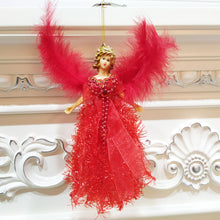Load image into Gallery viewer, Christmas Tree Angel Girl Decorations Closet Decoration Small Pendant, Red, Blue, Silver, Gold, Pink