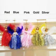 Load image into Gallery viewer, Christmas Tree Angel Girl Decorations Closet Decoration Small Pendant, Red, Blue, Silver, Gold, Pink