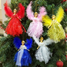 Load image into Gallery viewer, Christmas Tree Angel Girl Decorations Closet Decoration Small Pendant, Red, Blue, Silver, Gold, Pink