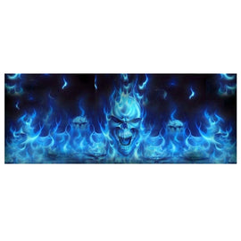 D-738 Burning Skull Car Rear Window Sticker Color Graphic Sticker, 135x36cm, D-738
