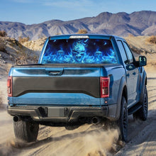 Load image into Gallery viewer, D-738 Burning Skull Car Rear Window Sticker Color Graphic Sticker, 135x36cm, D-738