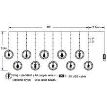 Load image into Gallery viewer, Christmas Decoration Lights USB Ring Doll 10 in 1 String Lights, Reindeer, Santa Claus, Christmas Tree, Snowman