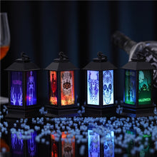 Load image into Gallery viewer, 4 PCS Halloween Window Decoration Props Fecoration Small Oil Lamp Wind Lamp Luminous Ornaments, Hooded Pumpkin, Ghost Head, Pumpkin, Ghost