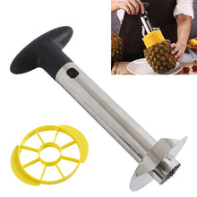 Load image into Gallery viewer, 2 PCS Stainless Steel Pineapple Peeler Slicers Fruit Cutter Kitchen Tools, Pineapple Corer Slicer (Black handle), Pineapple Corer Slicer (Yellow handle), Pineapple Corer Slicer (Fruit Green handle)