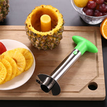 Load image into Gallery viewer, 2 PCS Stainless Steel Pineapple Peeler Slicers Fruit Cutter Kitchen Tools, Pineapple Corer Slicer (Black handle), Pineapple Corer Slicer (Yellow handle), Pineapple Corer Slicer (Fruit Green handle)