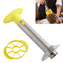 Load image into Gallery viewer, 2 PCS Stainless Steel Pineapple Peeler Slicers Fruit Cutter Kitchen Tools, Pineapple Corer Slicer (Black handle), Pineapple Corer Slicer (Yellow handle), Pineapple Corer Slicer (Fruit Green handle)