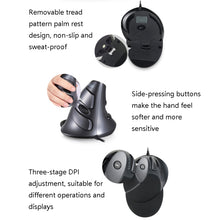 Load image into Gallery viewer, DELUX M618 6-Keys Vertical Handheld Mouse Ergonomic Wired Mouse, Cable Length: 1.5m, Wired