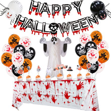 Load image into Gallery viewer, Halloween Balloon Set Blood Color Banner Three-Dimensional Ghost Party Decoration, Blood Deskcloth Set, Pumpkin Tablecloth set, Honeycomb Ball 1, Honeycomb Ball 2
