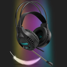 Load image into Gallery viewer, Smailwolf AK3 Headset Game Headphones Wired Luminous Desktop Computer Headset, Style:, 3.5mm Double Plug Black, USB Single-plug Black