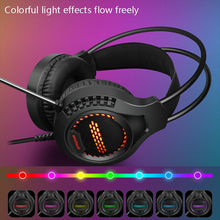 Load image into Gallery viewer, Smailwolf AK3 Headset Game Headphones Wired Luminous Desktop Computer Headset, Style:, 3.5mm Double Plug Black, USB Single-plug Black