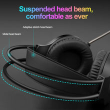 Load image into Gallery viewer, Smailwolf AK3 Headset Game Headphones Wired Luminous Desktop Computer Headset, Style:, 3.5mm Double Plug Black, USB Single-plug Black