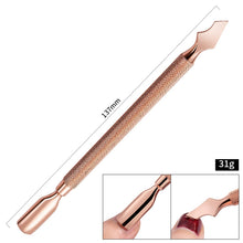 Load image into Gallery viewer, Stainless Steel Rose Gold Double-Headed Steel Push Dead Skin Scissors Nail Set,Style: D501, 01 Big Head, 02  Big Head, 03  Big Head, 04 Small Head, 05  Small Head, 06  Small Head, Dot Flower Needle, D501