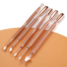 Load image into Gallery viewer, Stainless Steel Rose Gold Double-Headed Steel Push Dead Skin Scissors Nail Set,Style: D501, 01 Big Head, 02  Big Head, 03  Big Head, 04 Small Head, 05  Small Head, 06  Small Head, Dot Flower Needle, D501