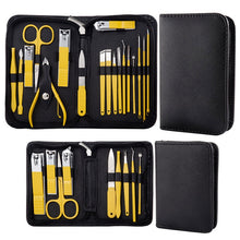 Load image into Gallery viewer, 9 In 1 Nail Clipper Set Manicure Set Stainless Steel Nail Clipper Manicure Tool, 9 In 1, 18 In 1 Yellow, 26 In 1  Pink, 26 In 1 Black