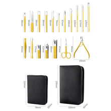 Load image into Gallery viewer, 9 In 1 Nail Clipper Set Manicure Set Stainless Steel Nail Clipper Manicure Tool, 9 In 1, 18 In 1 Yellow, 26 In 1  Pink, 26 In 1 Black