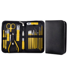 Load image into Gallery viewer, 9 In 1 Nail Clipper Set Manicure Set Stainless Steel Nail Clipper Manicure Tool, 9 In 1, 18 In 1 Yellow, 26 In 1  Pink, 26 In 1 Black