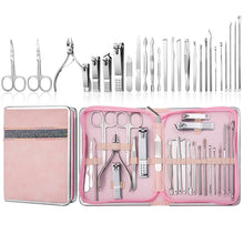 Load image into Gallery viewer, 9 In 1 Nail Clipper Set Manicure Set Stainless Steel Nail Clipper Manicure Tool, 9 In 1, 18 In 1 Yellow, 26 In 1  Pink, 26 In 1 Black