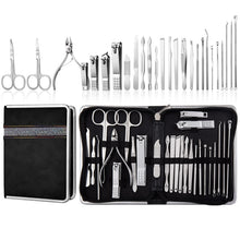 Load image into Gallery viewer, 9 In 1 Nail Clipper Set Manicure Set Stainless Steel Nail Clipper Manicure Tool, 9 In 1, 18 In 1 Yellow, 26 In 1  Pink, 26 In 1 Black