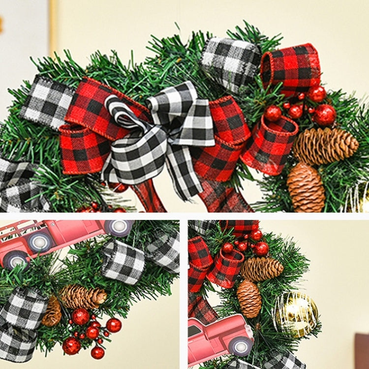 Christmas Decorations Cane Wreath Garland Door Hanger, 50cm, 25cm, 38cm