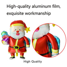 Load image into Gallery viewer, Christmas Decoration Aluminum Film Balloons, Style: Large Santa, Gift Santa, Cute Santa, Snowman, Penguin, Deer Head, Santa Head, Bear, Elk, Hat Snowman, Snowflake Santa, Large Santa