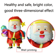 Load image into Gallery viewer, Christmas Decoration Aluminum Film Balloons, Style: Large Santa, Gift Santa, Cute Santa, Snowman, Penguin, Deer Head, Santa Head, Bear, Elk, Hat Snowman, Snowflake Santa, Large Santa