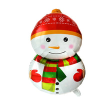 Load image into Gallery viewer, Christmas Decoration Aluminum Film Balloons, Style: Large Santa, Gift Santa, Cute Santa, Snowman, Penguin, Deer Head, Santa Head, Bear, Elk, Hat Snowman, Snowflake Santa, Large Santa