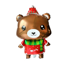 Load image into Gallery viewer, Christmas Decoration Aluminum Film Balloons, Style: Large Santa, Gift Santa, Cute Santa, Snowman, Penguin, Deer Head, Santa Head, Bear, Elk, Hat Snowman, Snowflake Santa, Large Santa