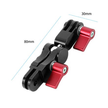 Load image into Gallery viewer, Aluminium Alloy 360 Degree Rotating Mount Adapter Adjustable Arm Connector for GoPro HERO9 Black / HERO8 Black /7 /6 /5 /5 Session /4 Session /4 /3+ /3 /2 /1, DJI Osmo Action, Xiaoyi and Other Action Cameras, Red, Blue, Black