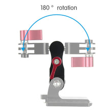 Load image into Gallery viewer, Aluminium Alloy 360 Degree Rotating Mount Adapter Adjustable Arm Connector for GoPro HERO9 Black / HERO8 Black /7 /6 /5 /5 Session /4 Session /4 /3+ /3 /2 /1, DJI Osmo Action, Xiaoyi and Other Action Cameras, Red, Blue, Black