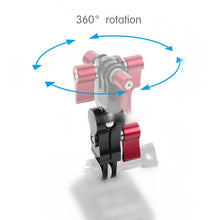 Load image into Gallery viewer, Aluminium Alloy 360 Degree Rotating Mount Adapter Adjustable Arm Connector for GoPro HERO9 Black / HERO8 Black /7 /6 /5 /5 Session /4 Session /4 /3+ /3 /2 /1, DJI Osmo Action, Xiaoyi and Other Action Cameras, Red, Blue, Black