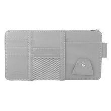 Load image into Gallery viewer, 2 PCS Auto Sun Visor Card Clip Business Card Glasses Clip Zipper Car Mobile Phone Document Folder, Gray, Beige, Black, Red, Pink, Blue