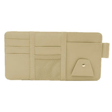 Load image into Gallery viewer, 2 PCS Auto Sun Visor Card Clip Business Card Glasses Clip Zipper Car Mobile Phone Document Folder, Gray, Beige, Black, Red, Pink, Blue